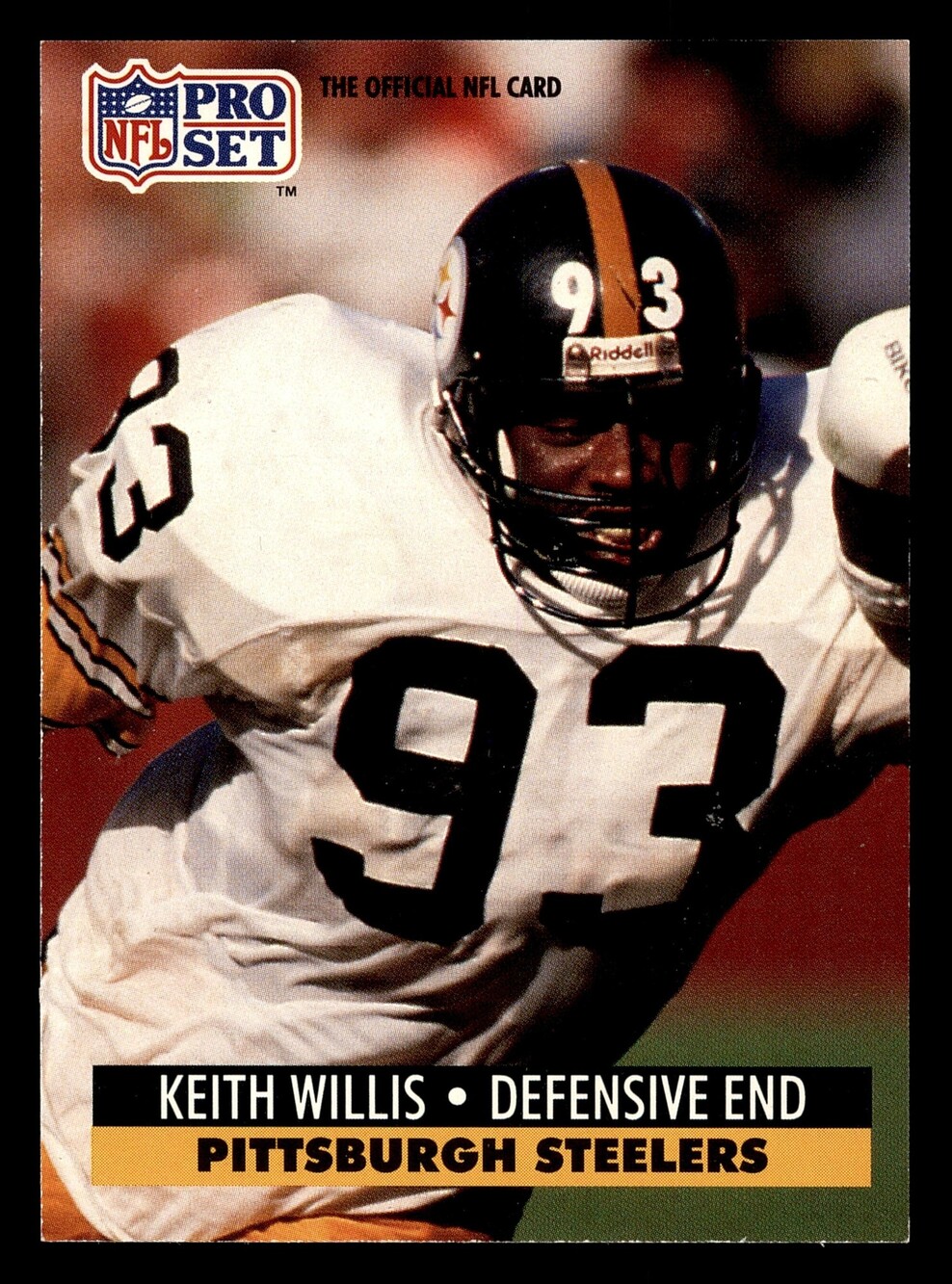 1991 Pro Set 638 Keith Willis Pittsburgh Steelers Football Card Vintage